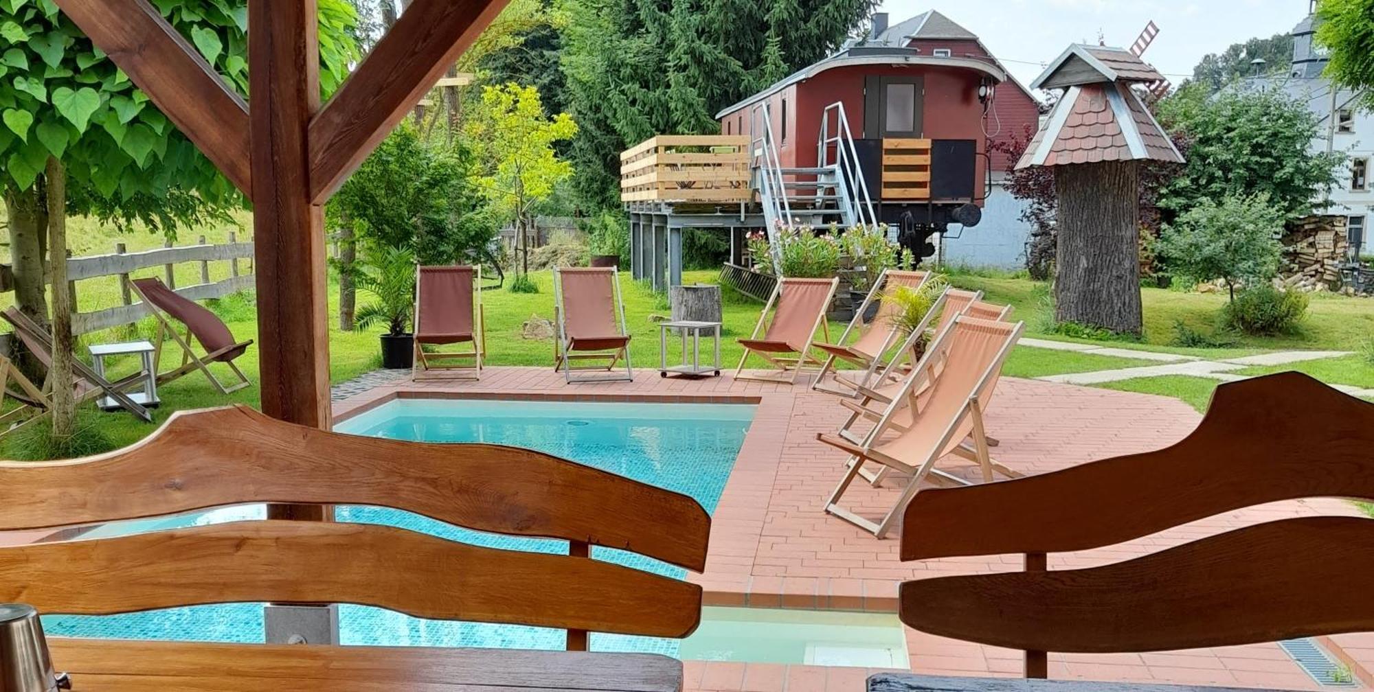 Eisenbahnromantik Im Urlaub Heinsdorfergrund ภายนอก รูปภาพ